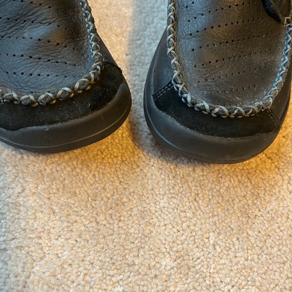 Crocs Linden Boots Men's Size 8.5 Black Gray leather 10545-060 - Picture 5 of 10